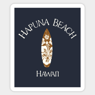 Hapuna Beach Hawaii Vintage Surfboard Sticker